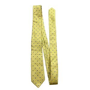 Charles Tyrwhitt Yellow Blue Polka Dot Silk Neck Tie